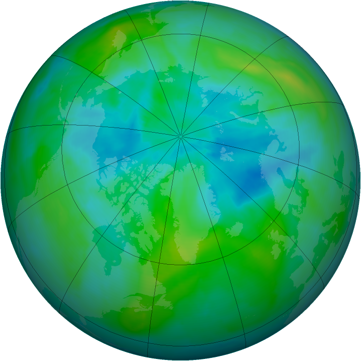 Arctic ozone map for 11 September 2010